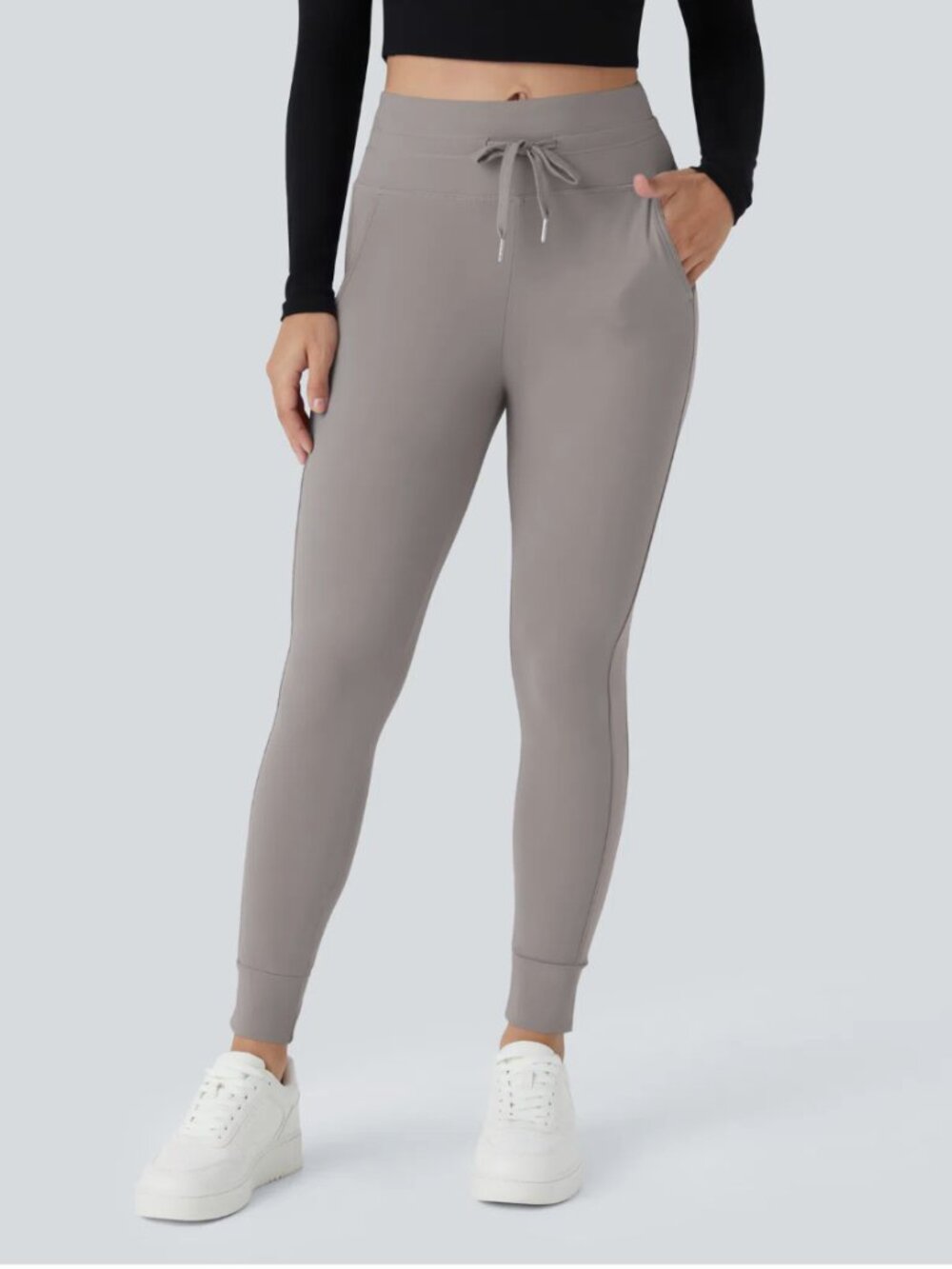 Halara SoftlyZero Plush High Waisted Drawstring Pocket Full Length Joggers